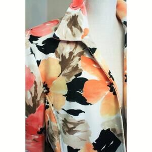 Alfred Dunner Women's Size 14W Open Front‎ Stretch Fabric lined floral print jkt